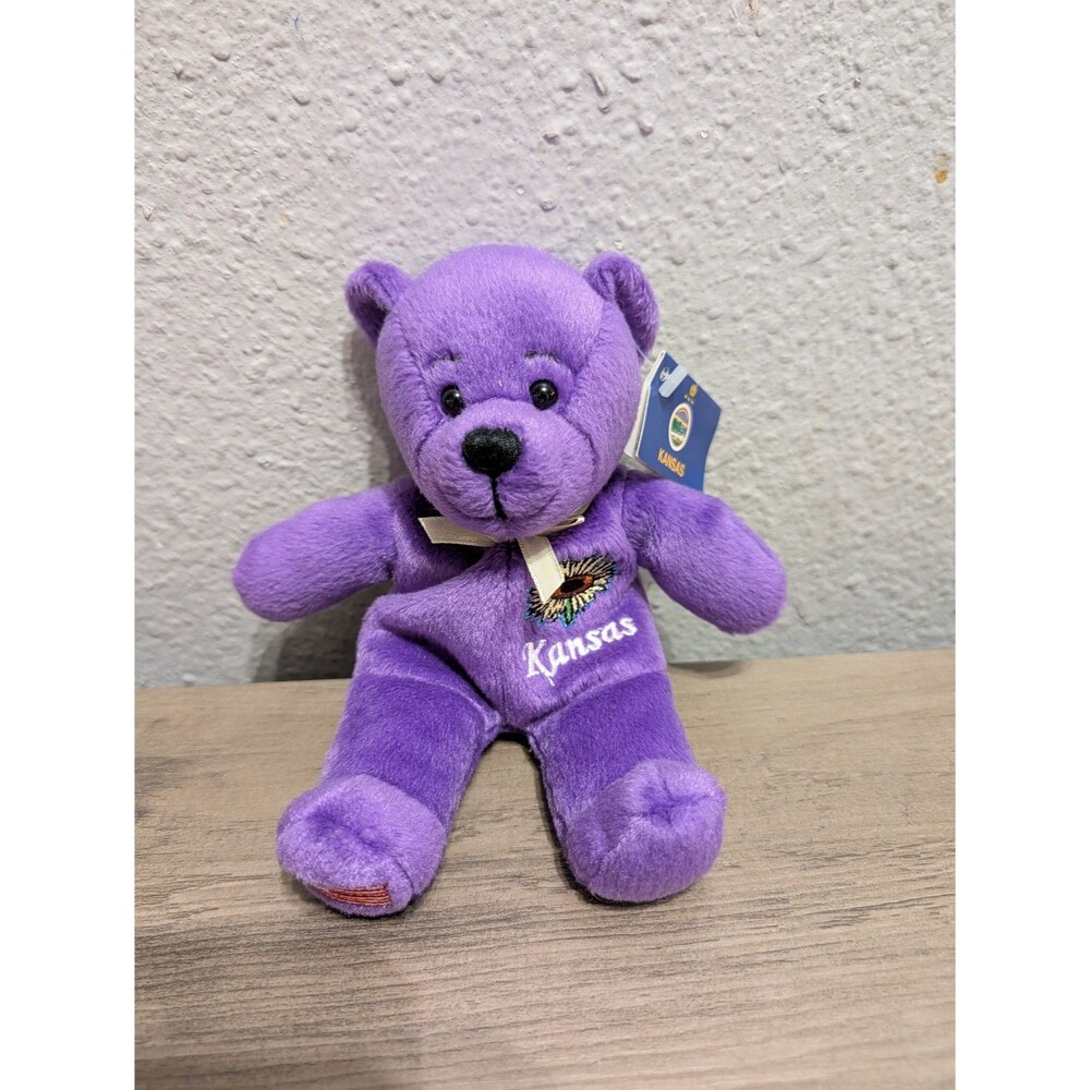 Symbolz Kansas Sunflower State Souvenir Beanbag Bear Plush 2001